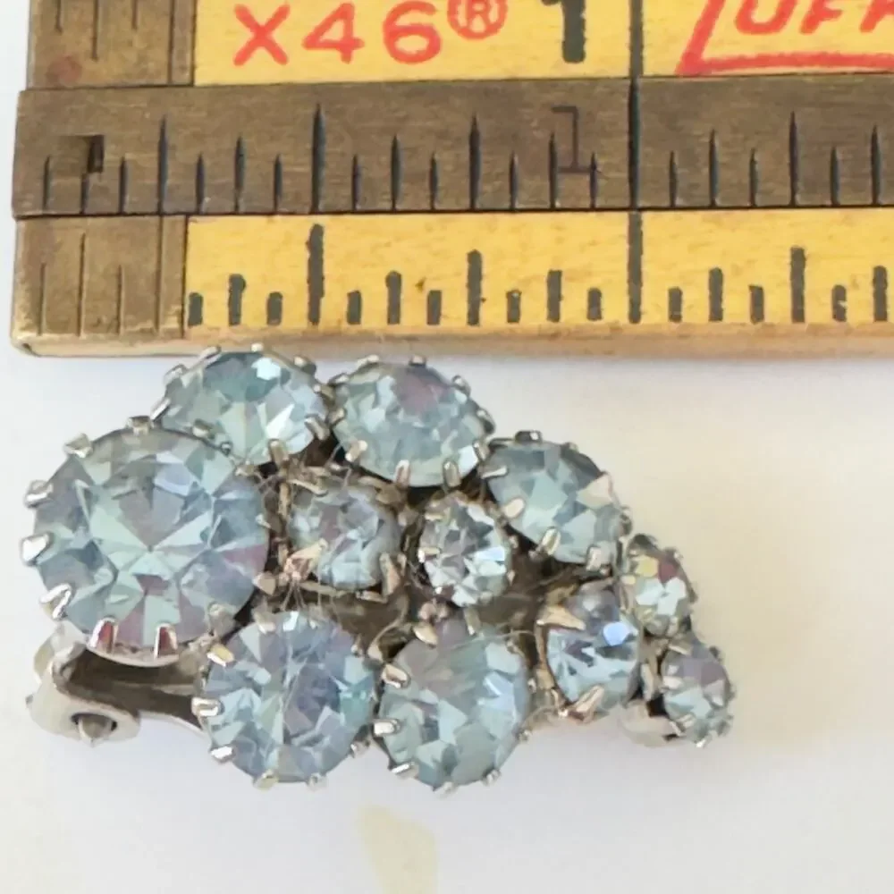 Vintage Ice Blue Demi Parure Deco Necklace Earring Set Sarah Coventry Weiss